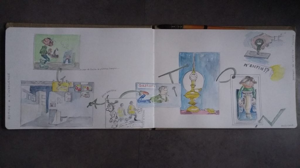 dessin de Fandivalie de l'exposition Gaston Lagaffe