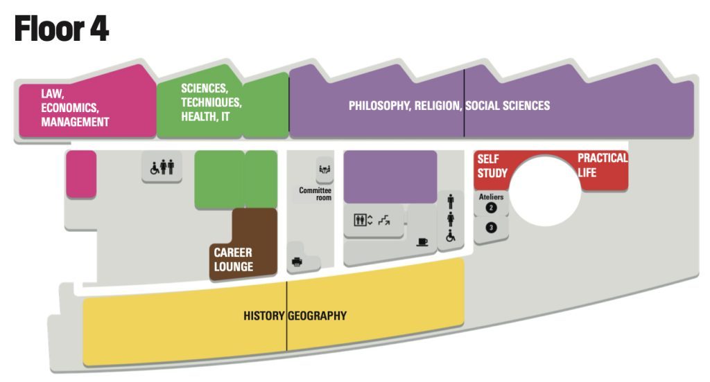 Map of the 4th floor of the Bpi