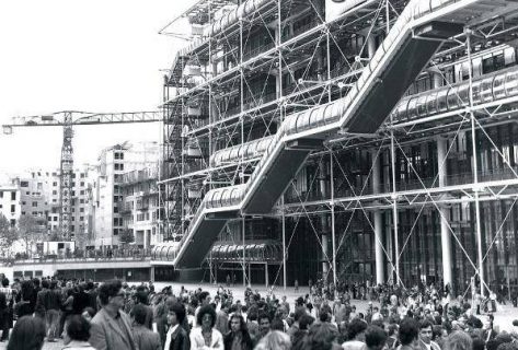 photo d'archive du centre pompidou