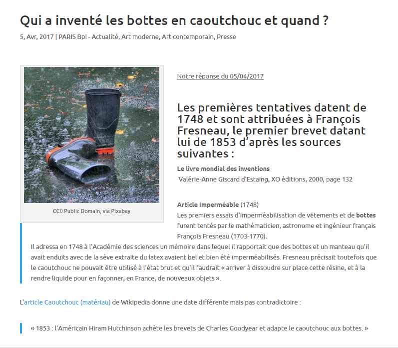 un exemple de question sur le site Eurekoi