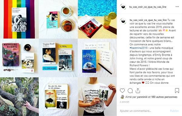 posts instagram de recommandations littéraires