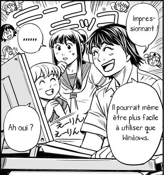 une case de manga noir et blanc avec symboles et écritures pour fond