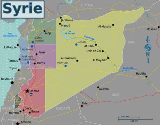Carte de la Syrie, CCby