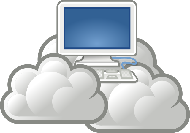 un ordinateur dans les nuages