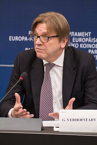 Portrait de Guy Verhofstadt de l'ADLE