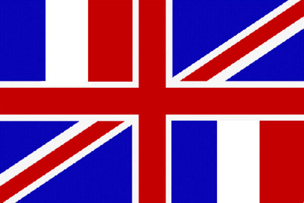 drapeau français anglais mélés