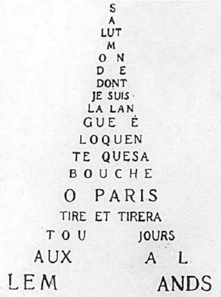 Calligramme d'Apollinaire