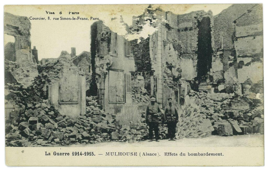 Ruines suite aux bombardements sur Mulhouse