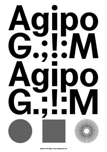 Typographie Agipo