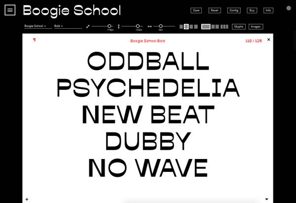 Typographie Boogie School