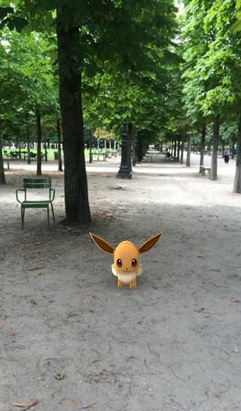 Chasse aux Pokémon dans le Jardin des Tuileries