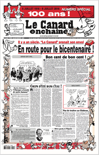 Une du Canard enchaîné du 5 juillet 2016