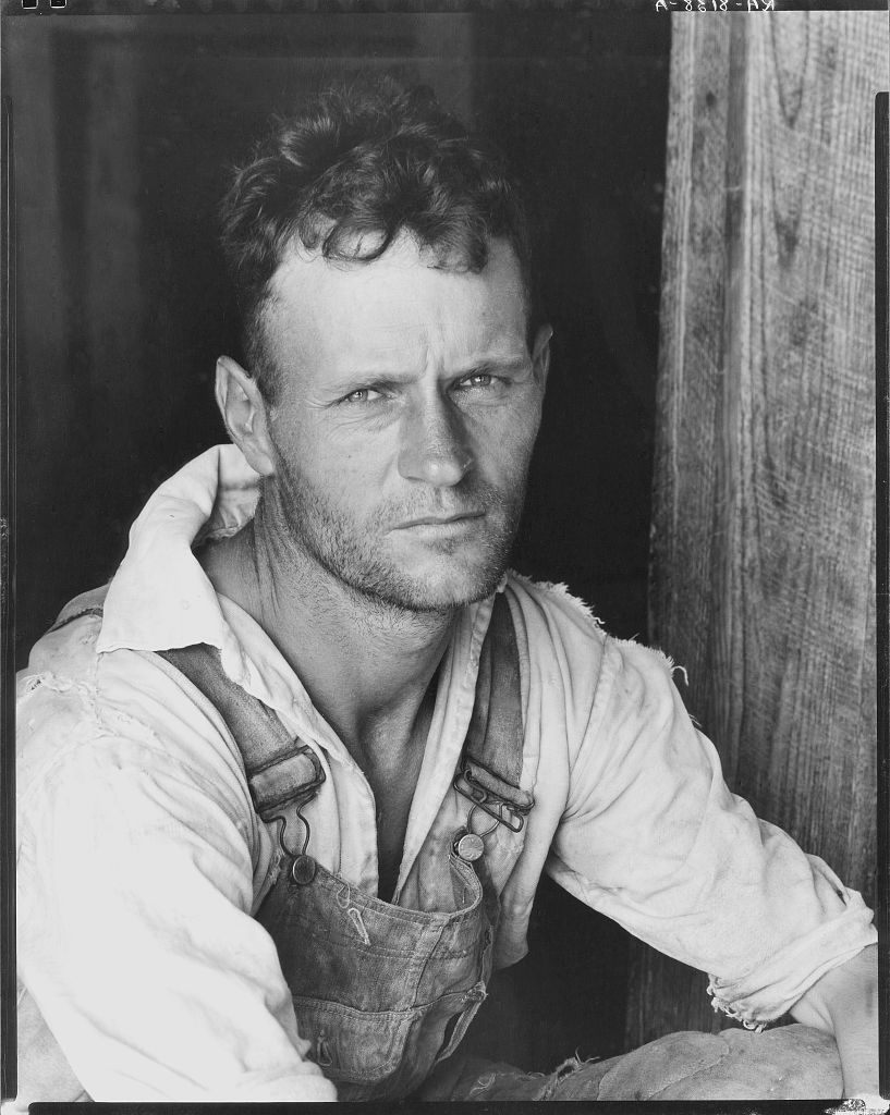 Portrait de Floyd Burroughs, un métayer de coton