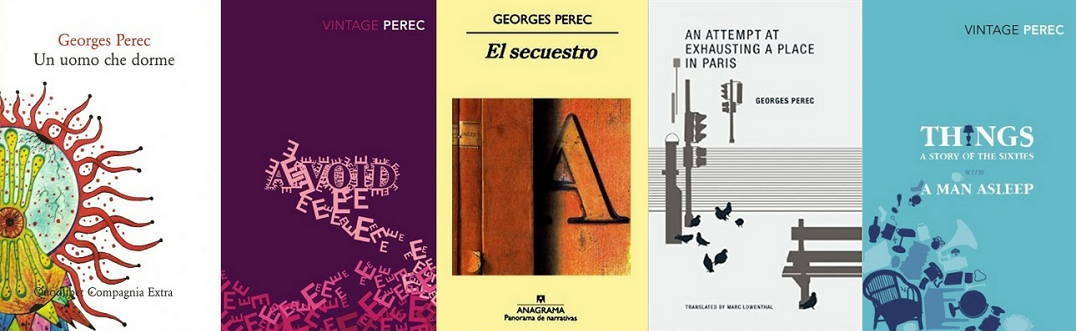 couvertures de titres de Perec à l'étranger (2)