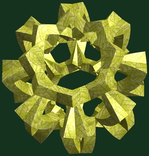 origami modulaire de couleur verte