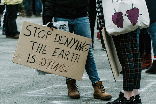 photo de manifestation "Stop denying the earth is dying"